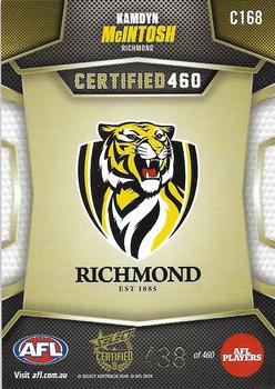 2016 Select AFL Certified - Certified 460 #C168 Kamdyn McIntosh Back